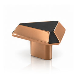 Plantex Knobs for Drawer/Drawer Knobs/Triangle Knob for Cabinets/Drawer Handle/Pull-Push Knob for Kitchen/Bedroom Drawers - Pack of 1 (SH-431, Rose Gold & Grey)