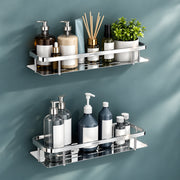 Plantex SS - 304 Bathroom Shelf for Wall/Bathroom Racks and Shelves/Bathroom Organizer & Accessories/Kitchen Rack/Kitchen Shelves- Pack of 2 (15X5 Inches-Chrome Finish)