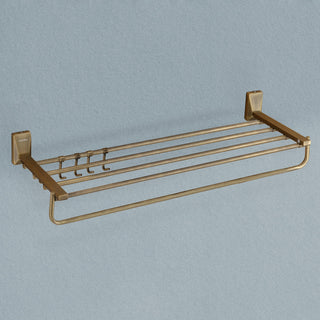 Plantex 304 Grade Stainless Steel 24 inch Towel Rack/Towel Bar/Towel Hanger/Towel Storage for Bathroom - Crystal (Brass Antique)