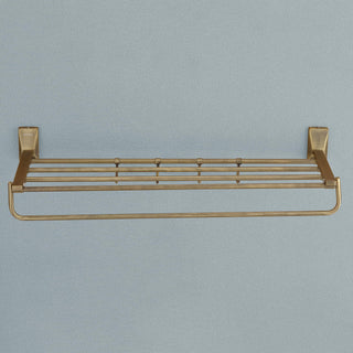 Plantex 304 Grade Stainless Steel 24 inch Towel Rack/Towel Bar/Towel Hanger/Towel Storage for Bathroom - Crystal (Brass Antique)