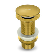 Plantex Solid Brass 3 Inch Waste Coupling for Wash Basin/Full Thread Basin Waste Coupling Gold- Pack of 1 (PVD Gold)