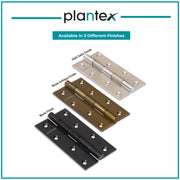 Plantex Heavy Duty Stainless Steel Door Butt Hinges 5 inch x 12 Gauge/2.5 mm Thickness Home/Office/Hotel for Main Door/Bedroom/Kitchen/Bathroom - Pack of 1 (Brass Antique)