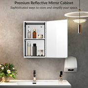 Plantex Bathroom Mirror Cabinet/304 Stainless Steel Bathroom Cabinet with Mirror/Bathroom Storage Cabinet/Wall Mounted Mirror Bathroom Cabinet (10x16 Inch-Chrome)