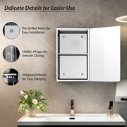 Plantex Bathroom Mirror Cabinet/304 Stainless Steel Bathroom Cabinet with Mirror/Bathroom Storage Cabinet/Wall Mounted Mirror Bathroom Cabinet (10x16 Inch-Chrome)