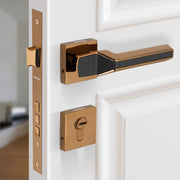 Plantex Brass, Zinc Mortise Door Lock For Main Door/Premium Handle Lock Set For Home With 3 Years Warranty (Rose Gold & Black)
