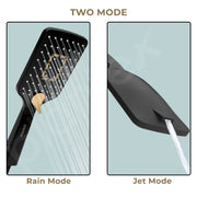 Plantex ABS Plastic Shower Head With Hand Shower/Overhead Combo For Bathroom- Matte Black Finish
