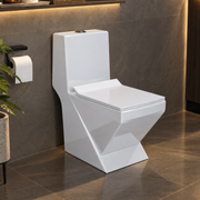 Plantex Commode for Toilet/Rimless Ceramic One Piece Western Toilet/Commode with Soft Closing Toilet Seat - S Trap Outlet (White)