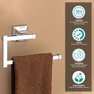 Plantex chrome towel ring - Decorative bathroom accessory