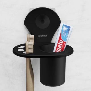 Plantex stainless steel toothbrush holder - Space-saving solution