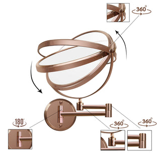 Plantex rose gold mirror - easy installation at home