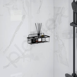 Plantex black powder coated shelf - modern bathroom furniture