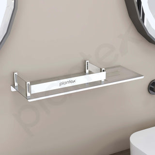 Plantex stainless steel bathroom rack - elegant storage solution
