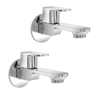 Plantex long body bib cock tap - easy installation with flange