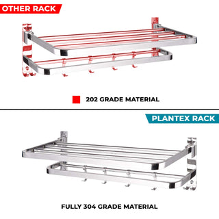 Plantex folding towel rack - space saving solution