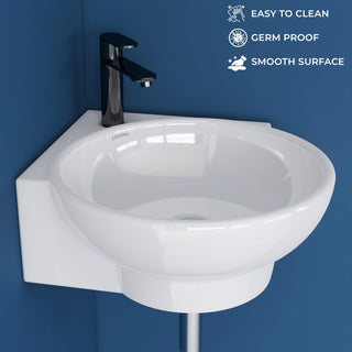 Plantex white basin - Stylish guest bathroom setup