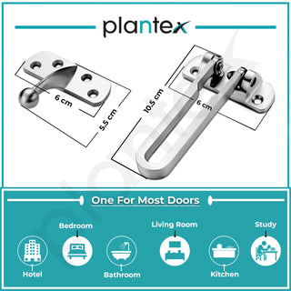 Plantex heavy duty lock - stylish chrome finish