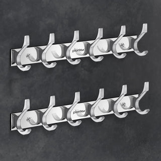 Plantex aluminum coat hooks - modern design for keys and towels