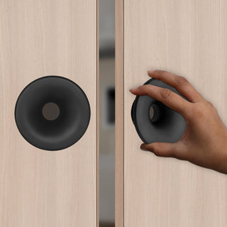 Plantex black stainless steel knob - office entrance upgrade