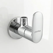 Plantex Pure Brass Single Lever Angle Cock for Bathroom/Wash Basin/Single Way Cock with Teflon Tap for Kitchen/Kitchen and Bathroom Accessories (OCE-1304, Chrome)