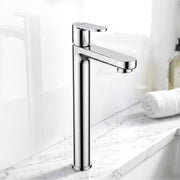 Plantex Pure Brass High Neck Pillar Cock tap for wash Basin with Teflon Tape/Table top wash Basin tap (OCE-1322, Chrome)
