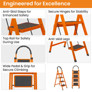 Plantex 4 Step Ladder - High access convenience