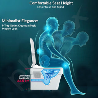 Plantex commode with soft close seat - elegant and hygienic