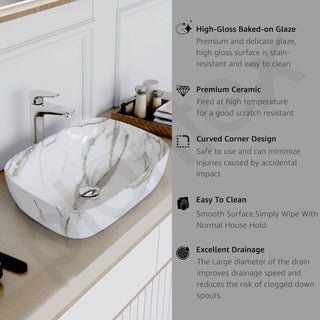 Plantex marble basin with grey veins - stylish design