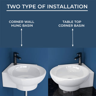 Plantex Lily ceramic sink - Perfect for powder rooms