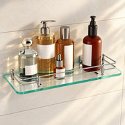 Plantex Premium Transparent Glass Shelf for Living Room/Kitchen/Bathroom Accessories Set/Bathroom Organizer/Kitchen Glass Shelves-(Polished 15x6 - Pack of 1)