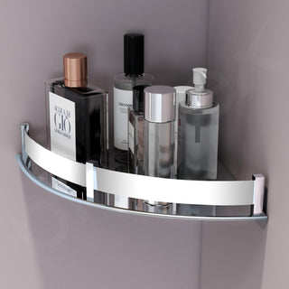 Plantex chrome bathroom shelf - modern home decor solution