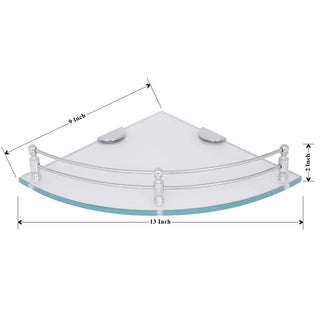Plantex glass corner shelf - Stylish home decor