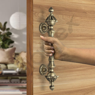 Plantex brass antique main door handle - stylish home upgrade