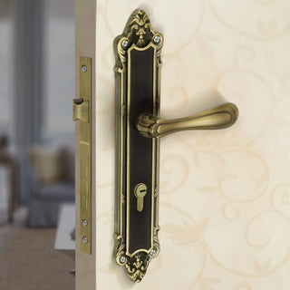 Plantex Zinc Premium Door Lock - Brass finish showcase