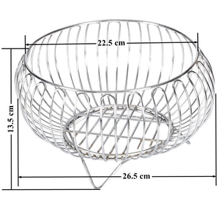 Plantex chrome finish fruit rack - stylish kitchen decor