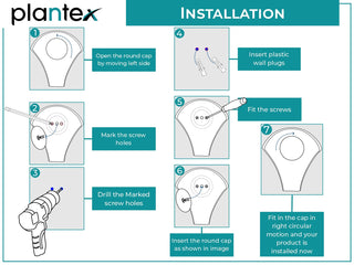 Plantex chrome towel hanger - versatile home use