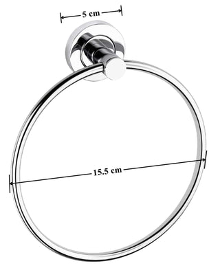 Plantex stainless steel towel rings - modern kitchen accessory