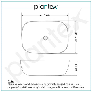 Plantex glossy finish basin - durable and rich aesthetic