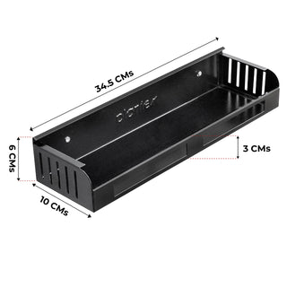 Plantex black storage shelf - elegant home decor