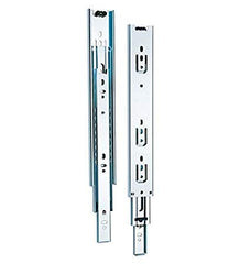 Plantex Stainless Steel 5 Ball Bearing Telescopic Slide/Drawer Channel -18 Inches (Silver)