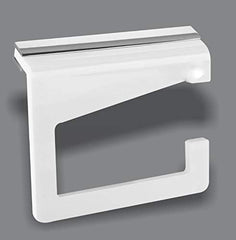 Plantex Opulux 8 mm Acrylic White Toilet Paper Roll Holder Bathroom and Kitchen Accessories - (White)