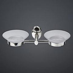 Plantex Oreva Silver Twin soap Holder Stand for Bathroom and wash Basin (304 Stainless Steel)