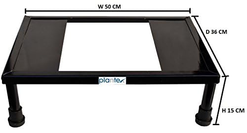 Plantex Heavy Gi Metal Universal Microwave Oven Fix Stand for Kitchen Platform - Floor (Black)