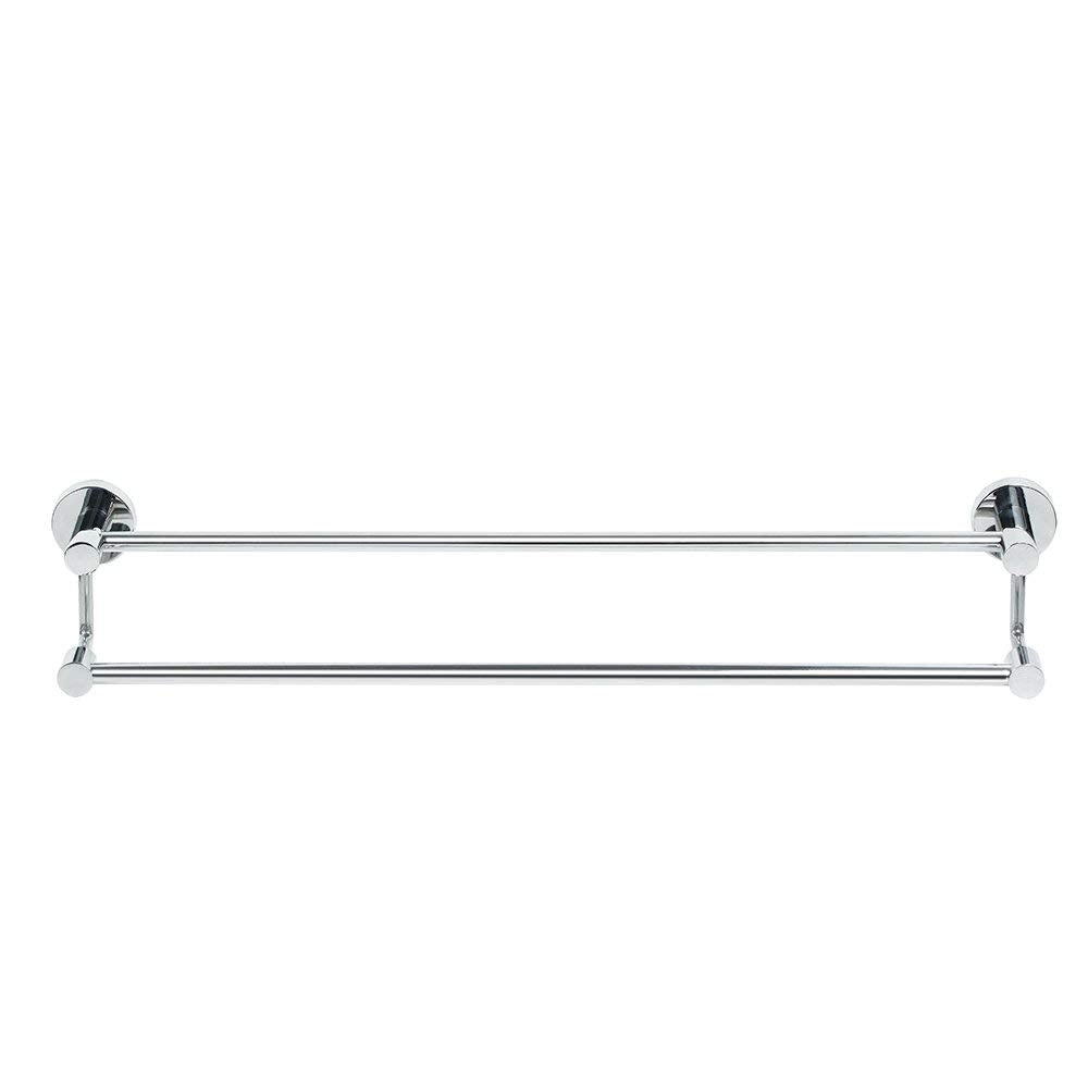 Plantex Stainless Steel Towel Rod/Towel Rack for Bathroom/Towel Bar/Hanger/Stand/Bathroom Accessories (24 Inch - Chrome Finish) - Pack of 4