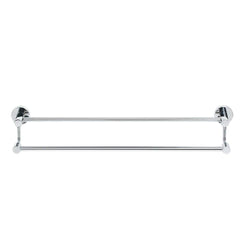 Plantex Stainless Steel Towel Rod/Towel Rack for Bathroom/Towel Bar/Hanger/Stand/Bathroom Accessories (24 Inch - Chrome Finish) - Pack of 2