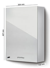 Plantex Bathroom Mirror Cabinet/Stainless Steel 304 Grade Bathroom Organizer Cabinet/Bathroom Accessories (Chrome,12 X 18 Inches)