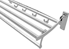 Plantex High Grade Stainless Steel Square Folding Towel Rack/Towel Stand/Hanger/Bathroom Accessories(24 Inches)