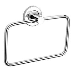 Plantex Stainless Steel Towel Ring for Bathroom/Wash Basin/Napkin-Towel Hanger/Bathroom Accessories (Chrome-Square) - Pack of 2