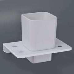 Plantex 5mm Acrylic and ABS Plastic Tooth Brush Holder/Stand/Tumbler Holder for Bathroom/Bathroom Accessories (White)