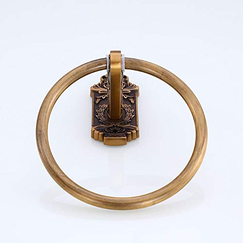 Plantex Antique Towel Ring/Napkin Holder - Aluminum Hanger/Bathroom Accessories (Color - Brass)