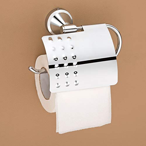 Plantex Niko Stainless Steel 304 Grade Toilet Paper Roll Holder/Toilet Paper Holder in Bathroom/Kitchen/Bathroom Accessories (Chrome)